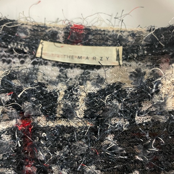 Fuzzy cropped plaid sweater UK style - Picture 3 of 4